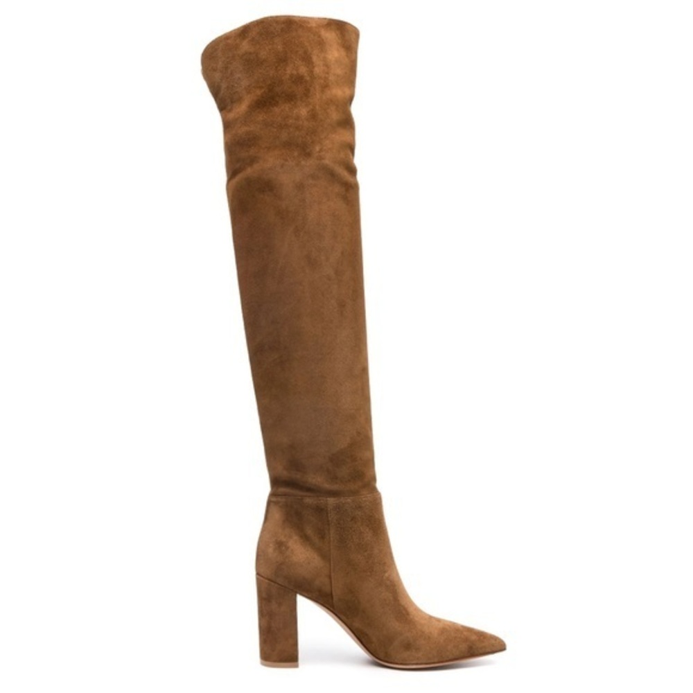 GIANVITO ROSSI $1995 Piper 85 suede over-the-knee boots Size 36